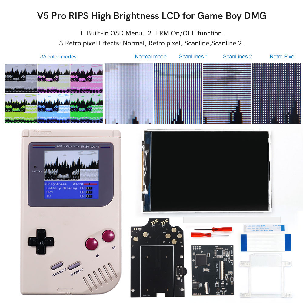Lcd Screen Arcade - HISPEEDIDO pour GB Dmg V5 Pro,