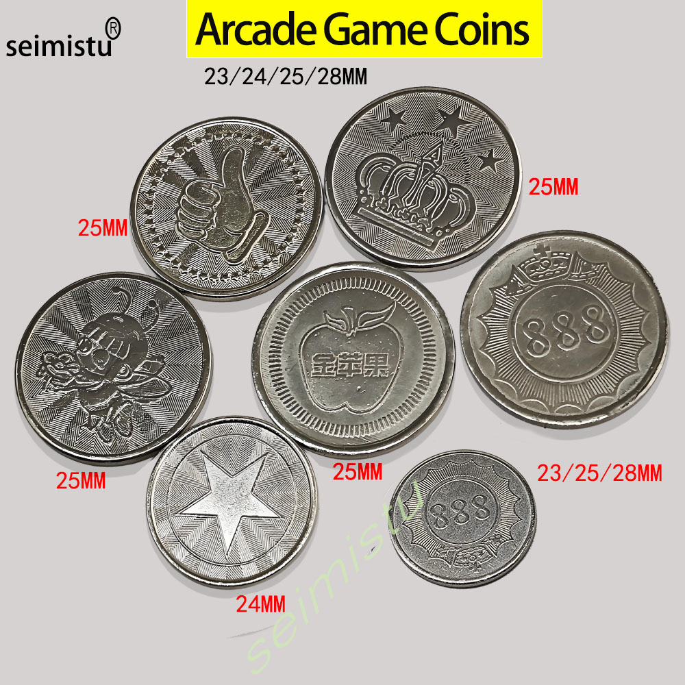 Vending Arcade Games - 100 pièces en acier inoxydable 23/24/25mm